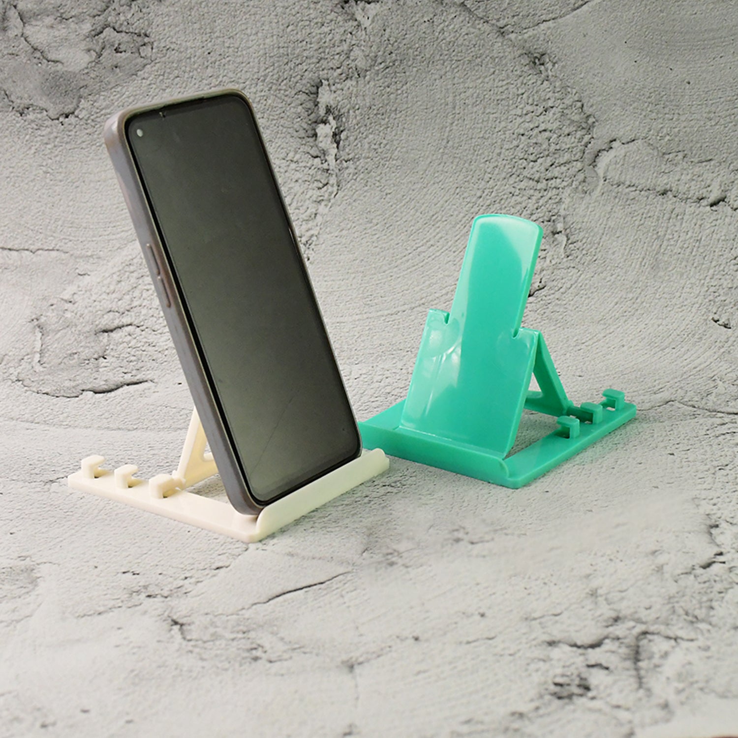 Adjustable Foldable Plastic Mobile Phone Stand Holder (2 Pc) - Zidbik