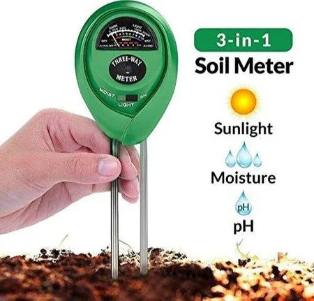 473 Soil Tester 3-in-1 Plant Moisture Sensor (Green) - Zidbik