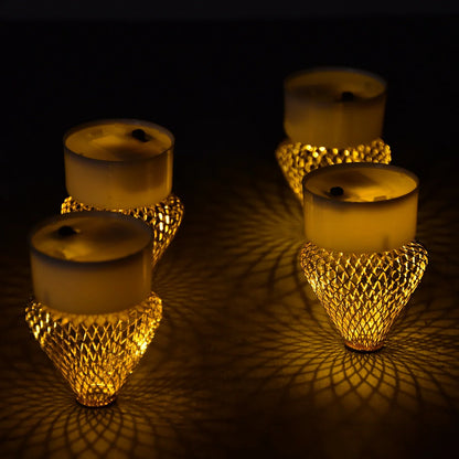 6551 12pcs Flameless And Smokeless Decorative Candles Acrylic Led Tea Light Candle For Gifting House Light For Balcony Room Birthday Christmas Festival Events Decor Candles (12 Pieces) - Zidbik