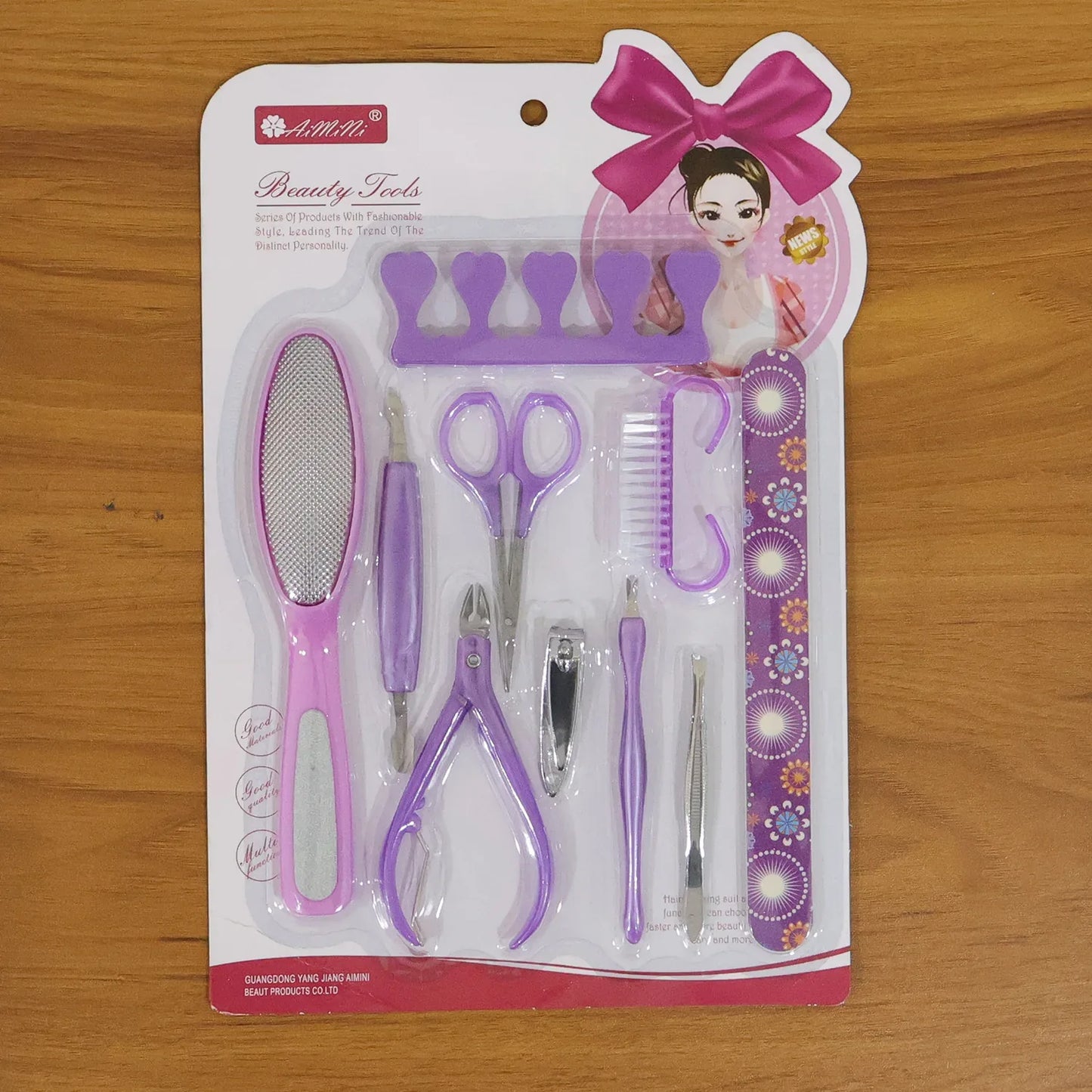 Personal Grooming Manicure Pedicure Nail Care Tool Set (10 Pc Set) - Zidbik