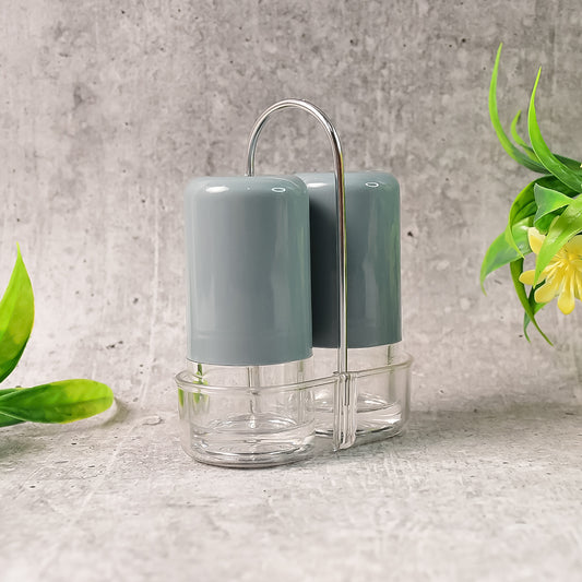 Apex Victory Salt  Pepper Dispenser Set  2 Pcs Acrylic Seasoning Shaker - Zidbik