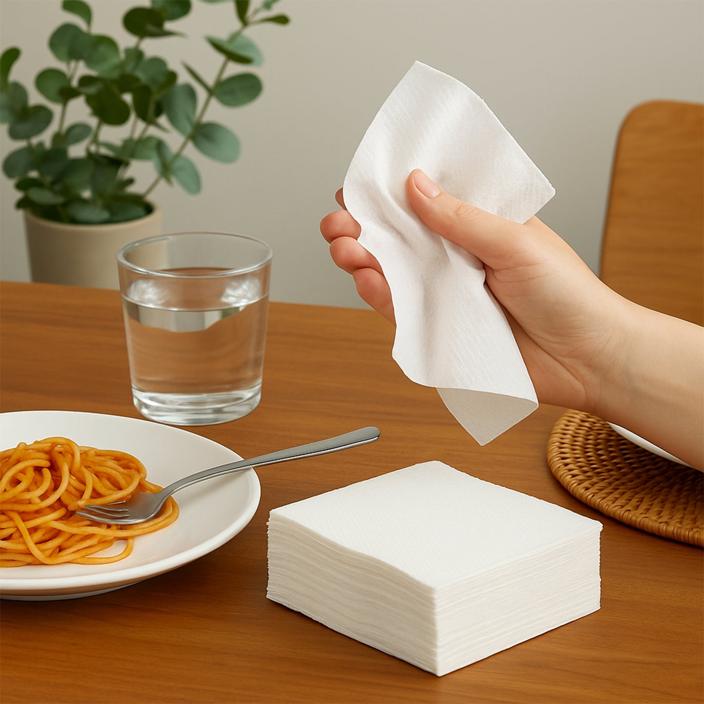 Soft  Absorbent Disposable Tissue Paper  Napkins Set (50 Pc) - Zidbik