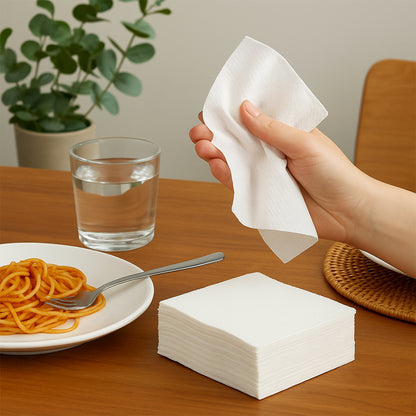 Soft  Absorbent Disposable Tissue Paper  Napkins Set (50 Pc) - Zidbik