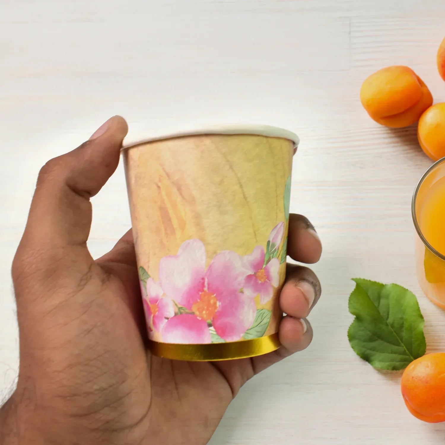Disposable Paper Cups Disposable Tea Coffee Cups (3 Pcs Set Mix Color) - Zidbik