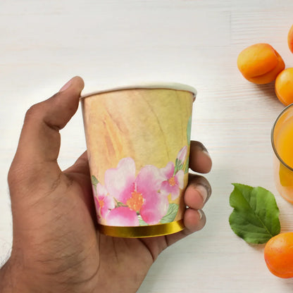Disposable Paper Cups Disposable Tea Coffee Cups (3 Pcs Set Mix Color) - Zidbik