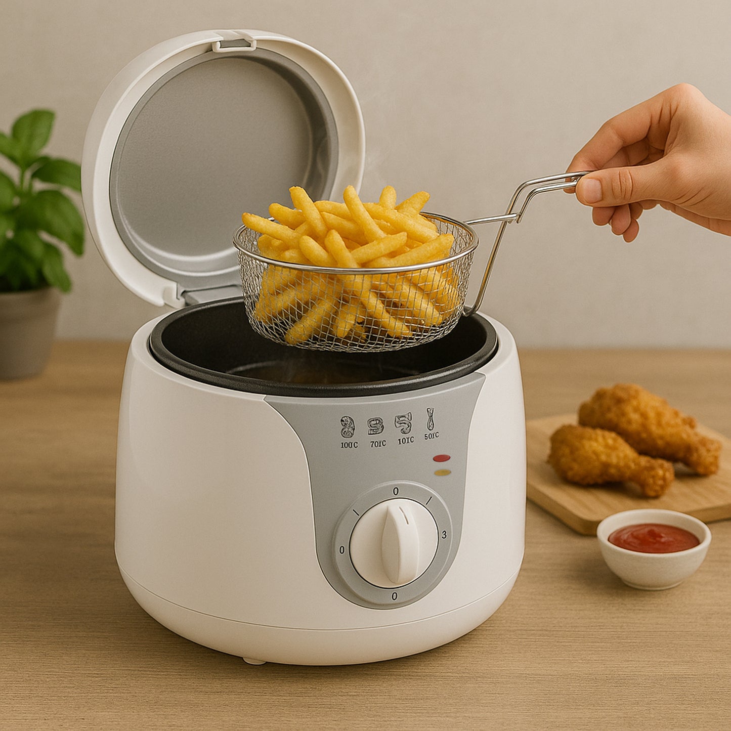 Orbit Adjustable Electric Deep Fryer - 1200w - Zidbik