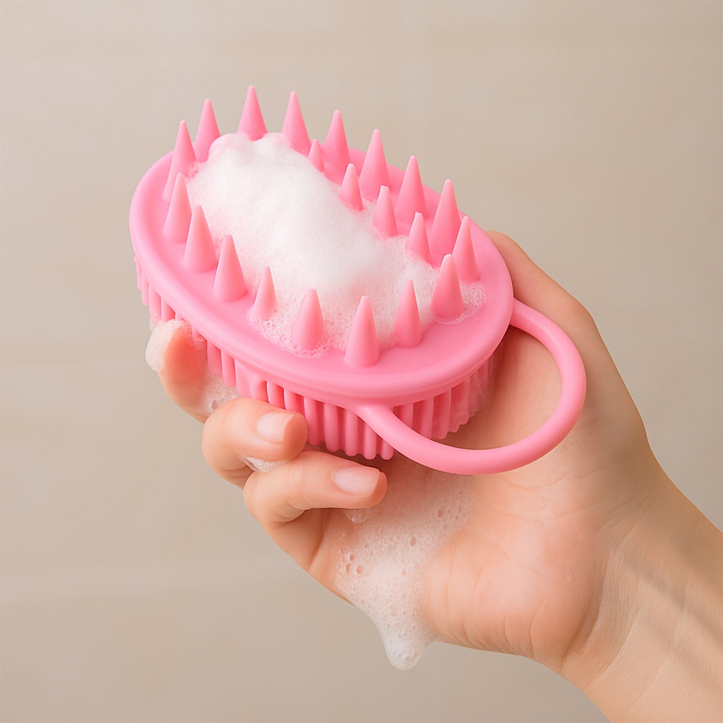 2-in-1 Silicone Soft Bristle Bath Brush - Zidbik