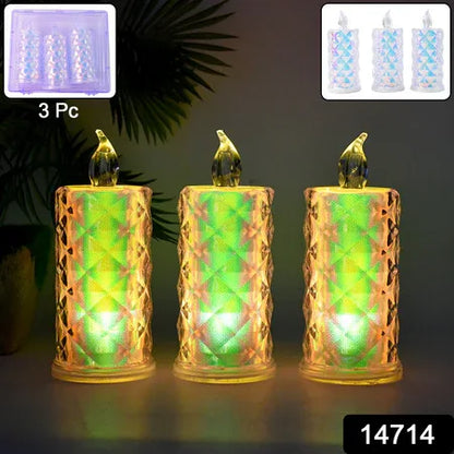 Led Flameless Decorative Candle Lights (3 Pc Set) - Zidbik