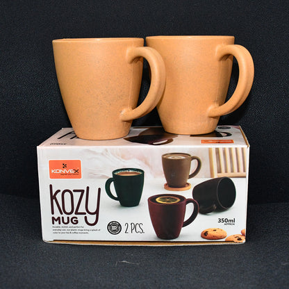 Konvex Premium Coffee And Tea Mugs (2 Pc  350ml) - Zidbik