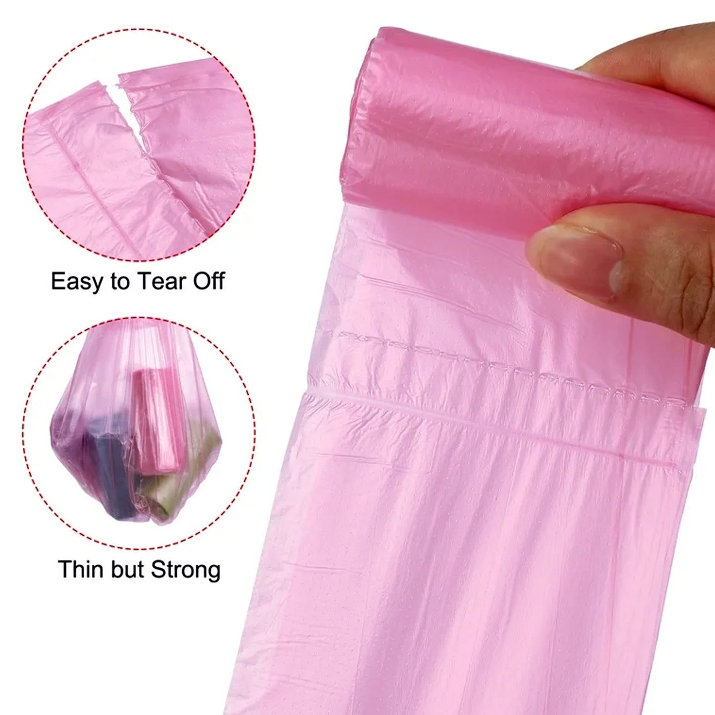 Garbage Bags Roll 45 X 45 Cm (1 Pc  Mix Color) - Zidbik