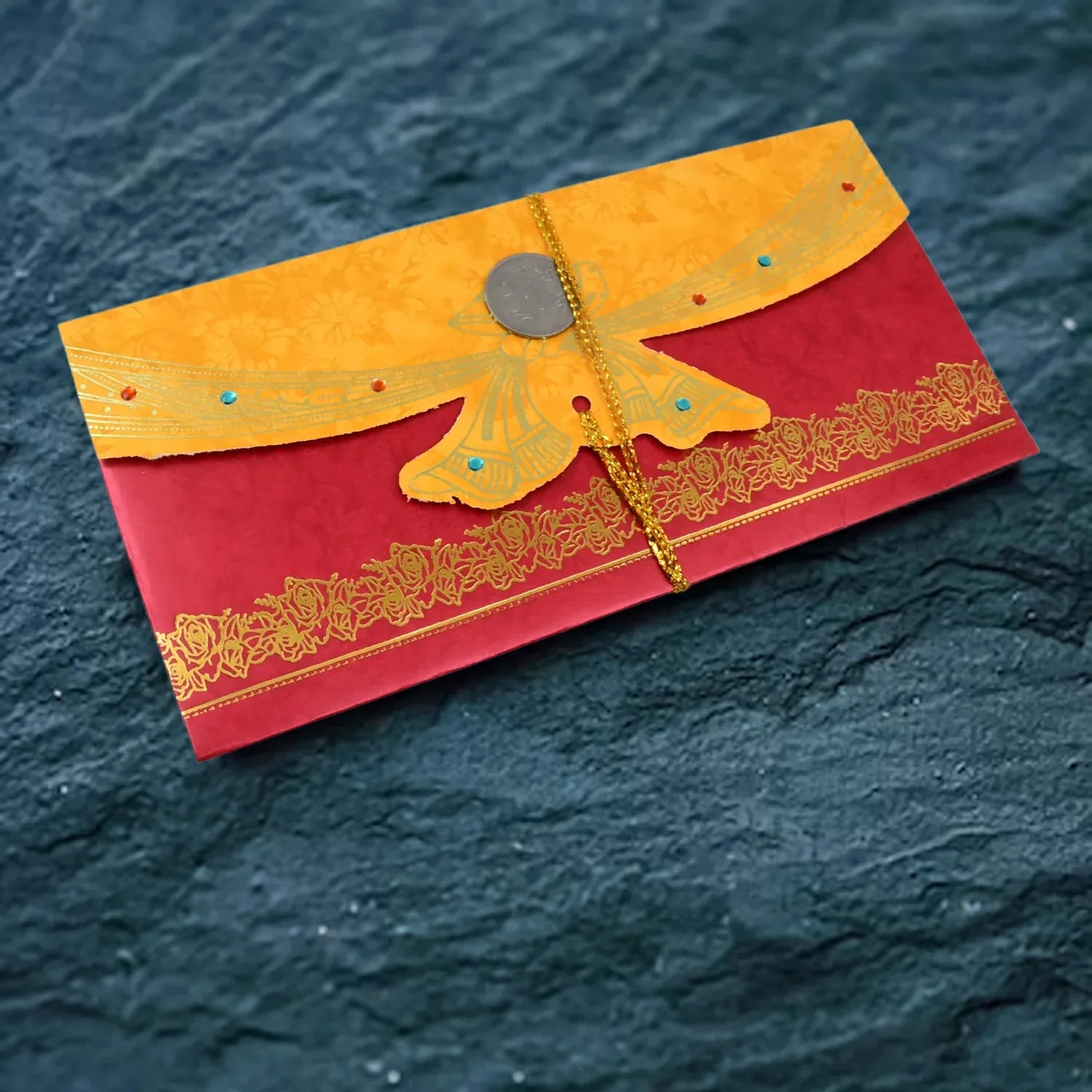 Wedding Gift Card Cover (1 Pc Multicolour) - Zidbik