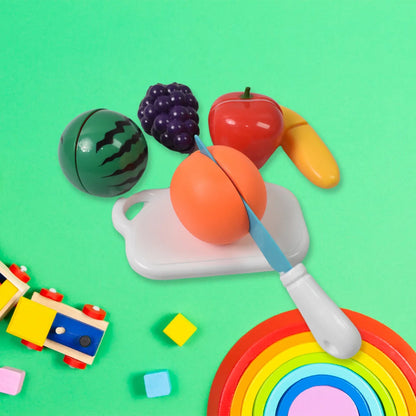 Realistic Sliceable Fruits Cutting Play Toy Set (7 Pcs Set) - Zidbik