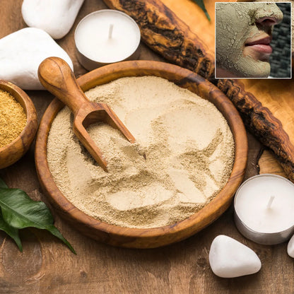 Natural Multani Mitti (Fullers Earth) Face Body Care Powder (10 To 12 Gm 1 Pkt) - Zidbik