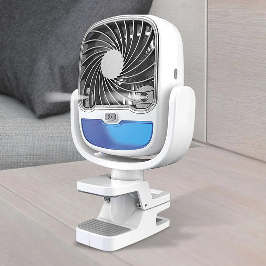 13010 Air Portable Fan Grip Go 3 Speed Small Fan Great Stroller Fan Travel Or Desk Fan Cordless Personal Evaporative Air Cooler Universal Clamp For Indoor Outdoor Use 360 Degree Head Swivel Led Color Changing Light - Zidbik