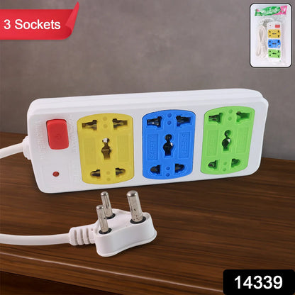 Compact 3-socket Universal Extension Board (1 Pc) - Zidbik