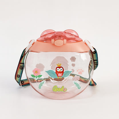 Round Belly Shape Kids Water Bottle (400ml  1 Set ) - Zidbik