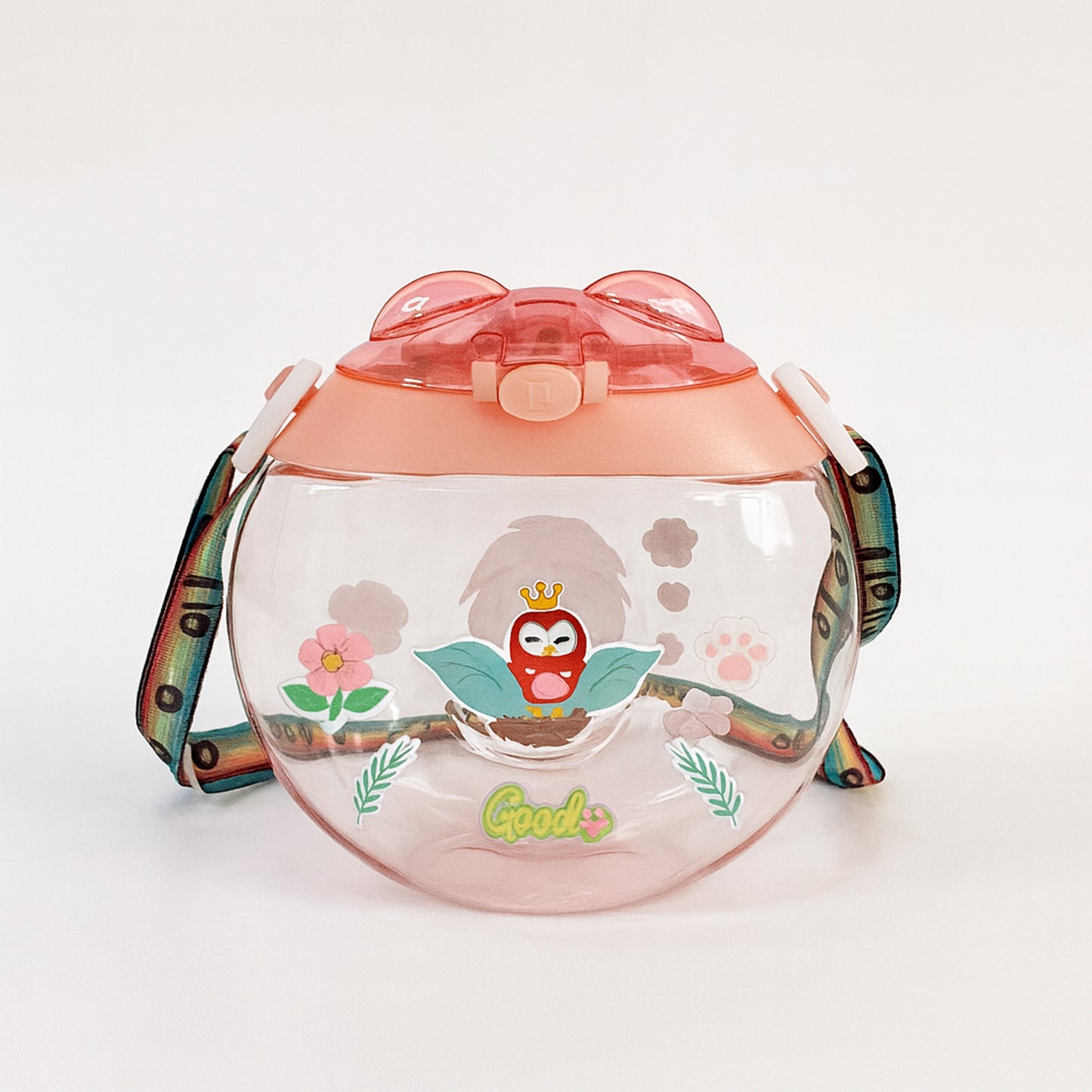 Round Belly Shape Kids Water Bottle (400ml  1 Set ) - Zidbik