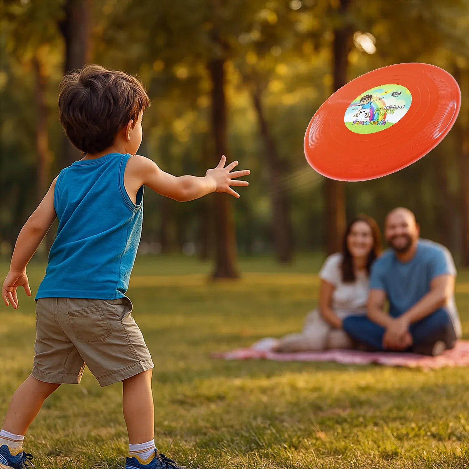 Funwoods Big Outdoor Flying Disc Throw Catch Game Toy (1 Pc) - Zidbik