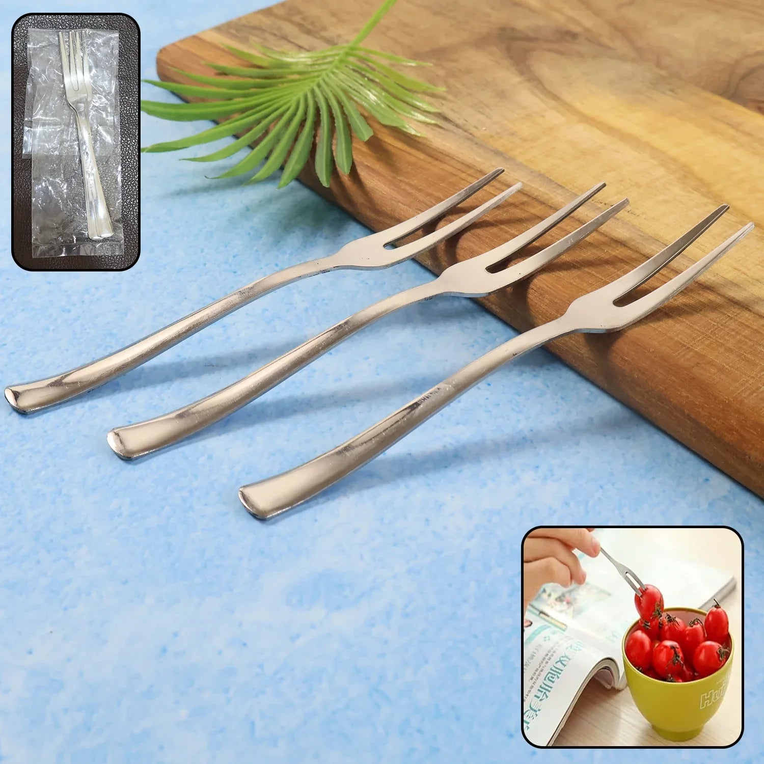 Mini Dessert Fruit Fork - (3 Pc ) - Zidbik