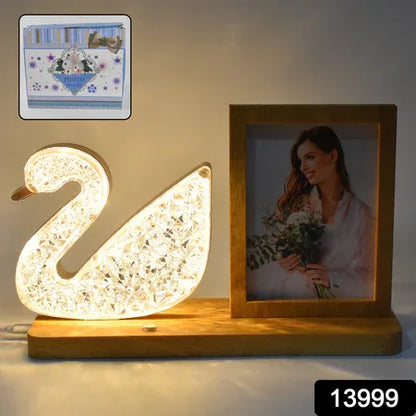 Duck Shape Cystal Led Lamp Photo Frame Night Lamp Wedding Gift Love Couple - Zidbik