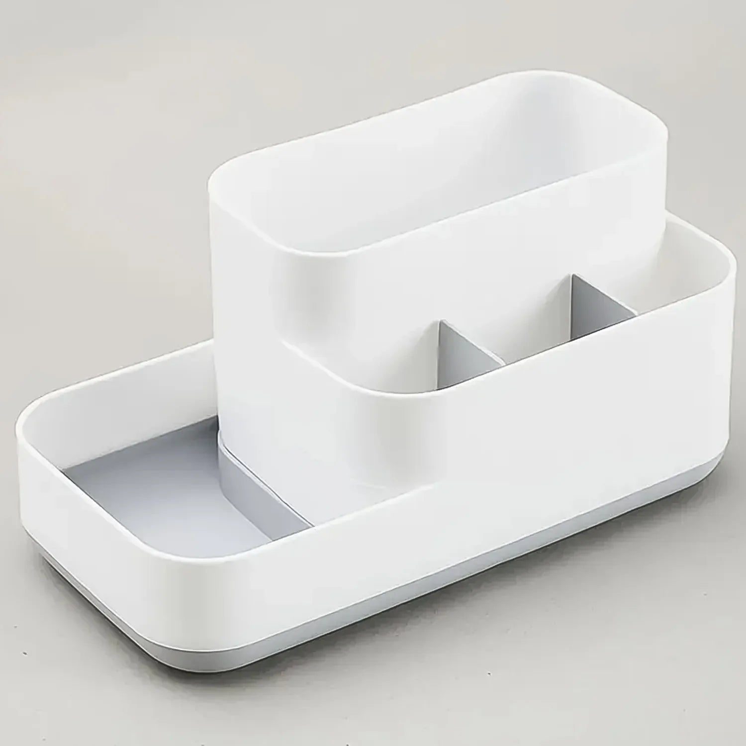 Plastic Multipurpose 5 Compartment Bathroom Desk Organizer Holder (1 Pc) - Zidbik