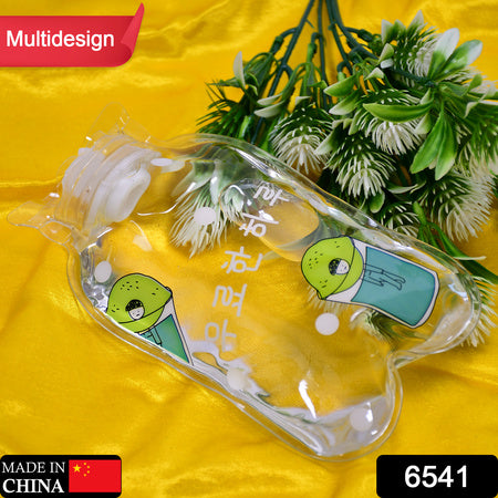 6541 Transparent Multi Design Small Hot Water Bag With Cover For Pain Relief Neck Shoulder Pain And Hand Feet Warmer Menstrual Cramps. - Zidbik