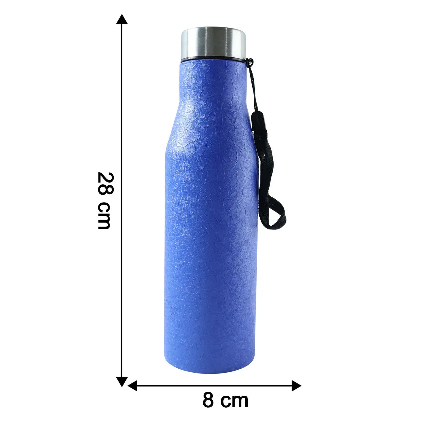 Classic Stainless Steel Water Bottle Blue Color (1000 Ml 1 Piece) - Zidbik