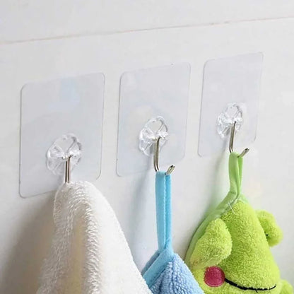 9055 100pc Multipurpose Strong Small Stainless Steel Adhesive Wall Hooks - Zidbik