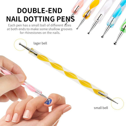 6020 Nail Art Point Pen And Set Used By Womens And Ladies For Their Fashion Purposes. - Zidbik