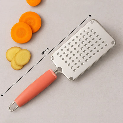 Supermom Stainless Steel Multipurpose Vegetable And Cheese Grater With Soft Grip Handle (1 Pc) - Zidbik