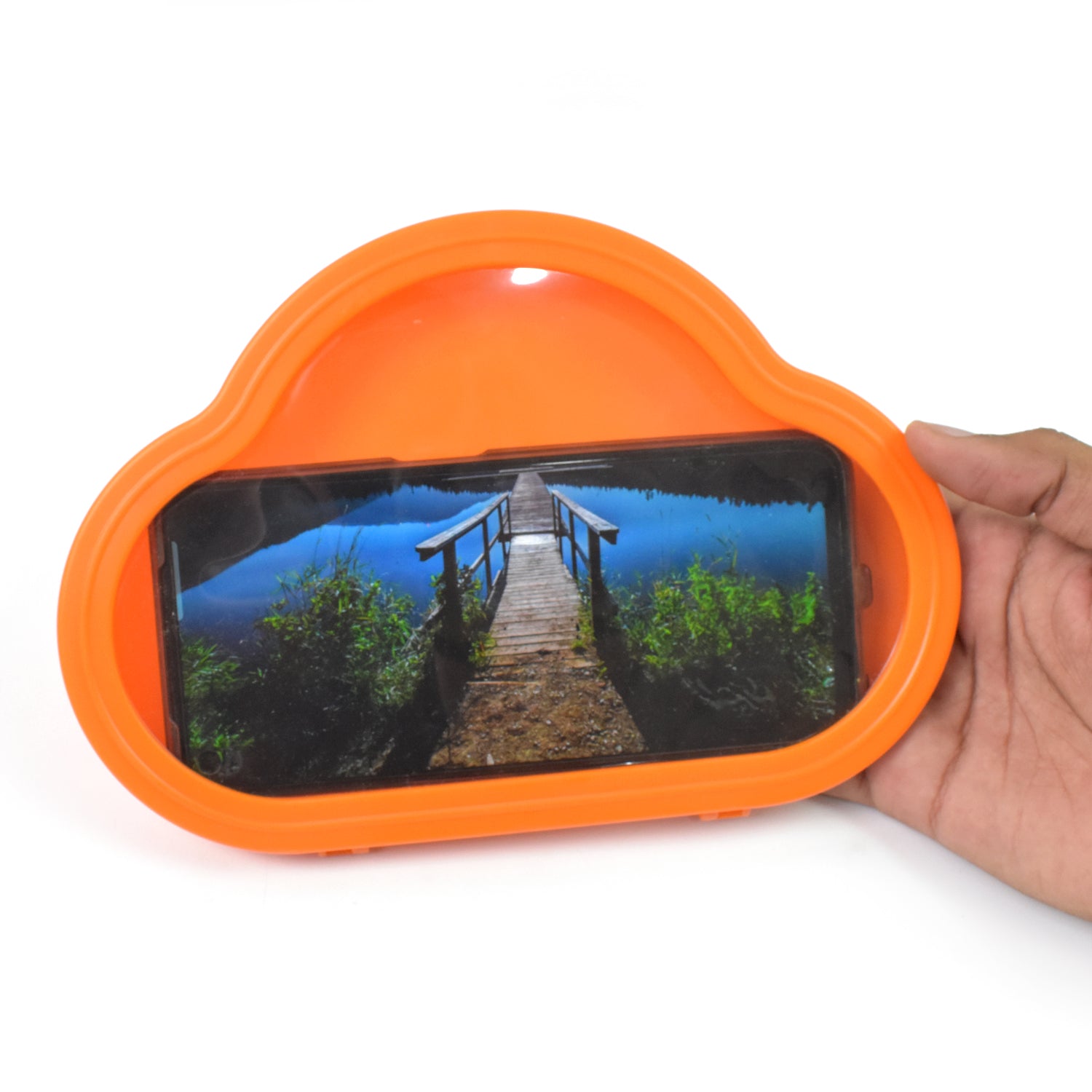 Smartphone  Mobile Stand Waterproof Case Smartphone Stand Case (1 Pc Orange) - Zidbik