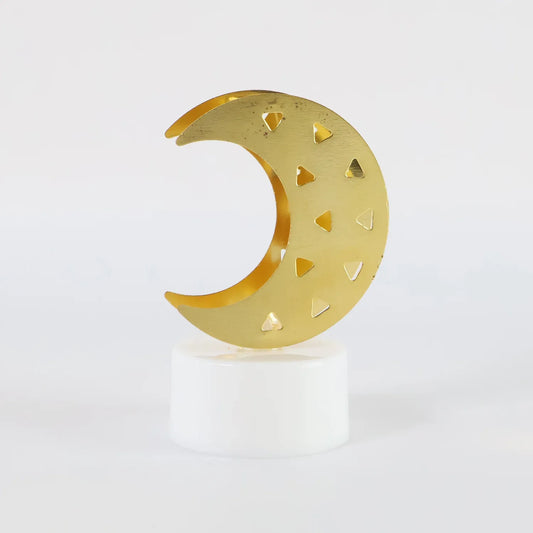 Decorative Moon Shaped Flameless Led Candles (4 Pc) - Zidbik
