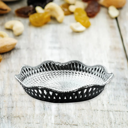 5482 Round Serving Tray Traditional Serving Tray Multipurpose Serving Tray Decorative Serving Platters Mukhwas Serving Tray (1 Pc ) - Zidbik