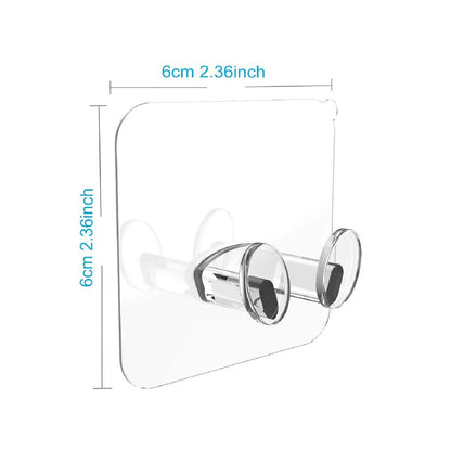 4861 Transparent Multi-function Wall Storage Hooks - Zidbik