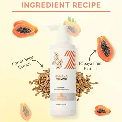 Zequz Papaya Face Wash - (1 Pc 250 Ml) - Zidbik