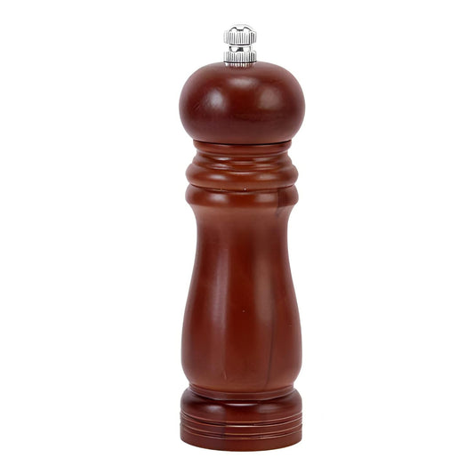 Wooden Pepper Mill 8 Inch Tall - Best Pepper Grinder (1 Pc) - Zidbik