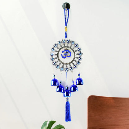 Decorative Om Evil Eye Wind Chime Wall Hanging (1 Pc) - Zidbik