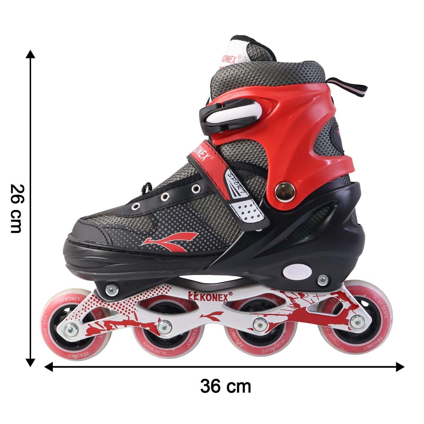 Professional Adjustable Inline Skates For Kids And Adults (Xl 1 Pair) - Zidbik