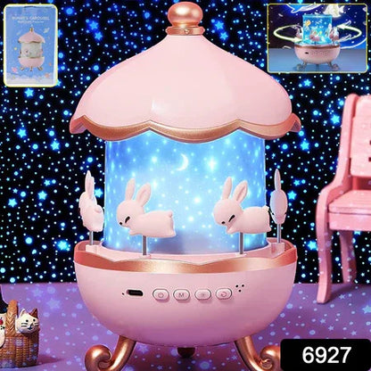 Bunnys Carousel Rotating Led Night Light - Zidbik