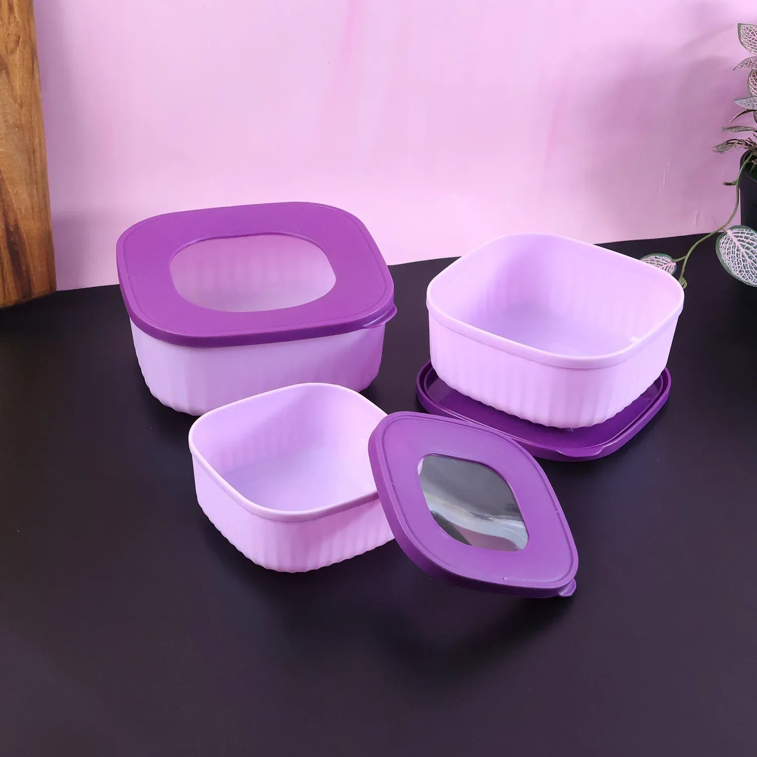 Premium 3 Piece Food Storage Container Set - Zidbik