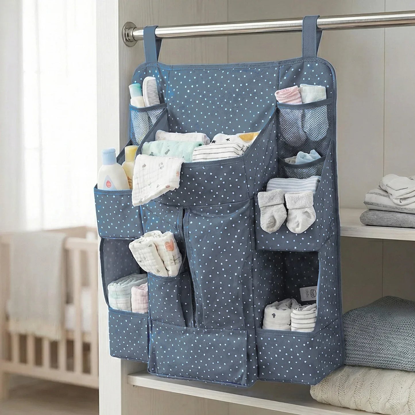 Multi-pocket Hanging Baby Care Organizer (1 Pc) - Zidbik