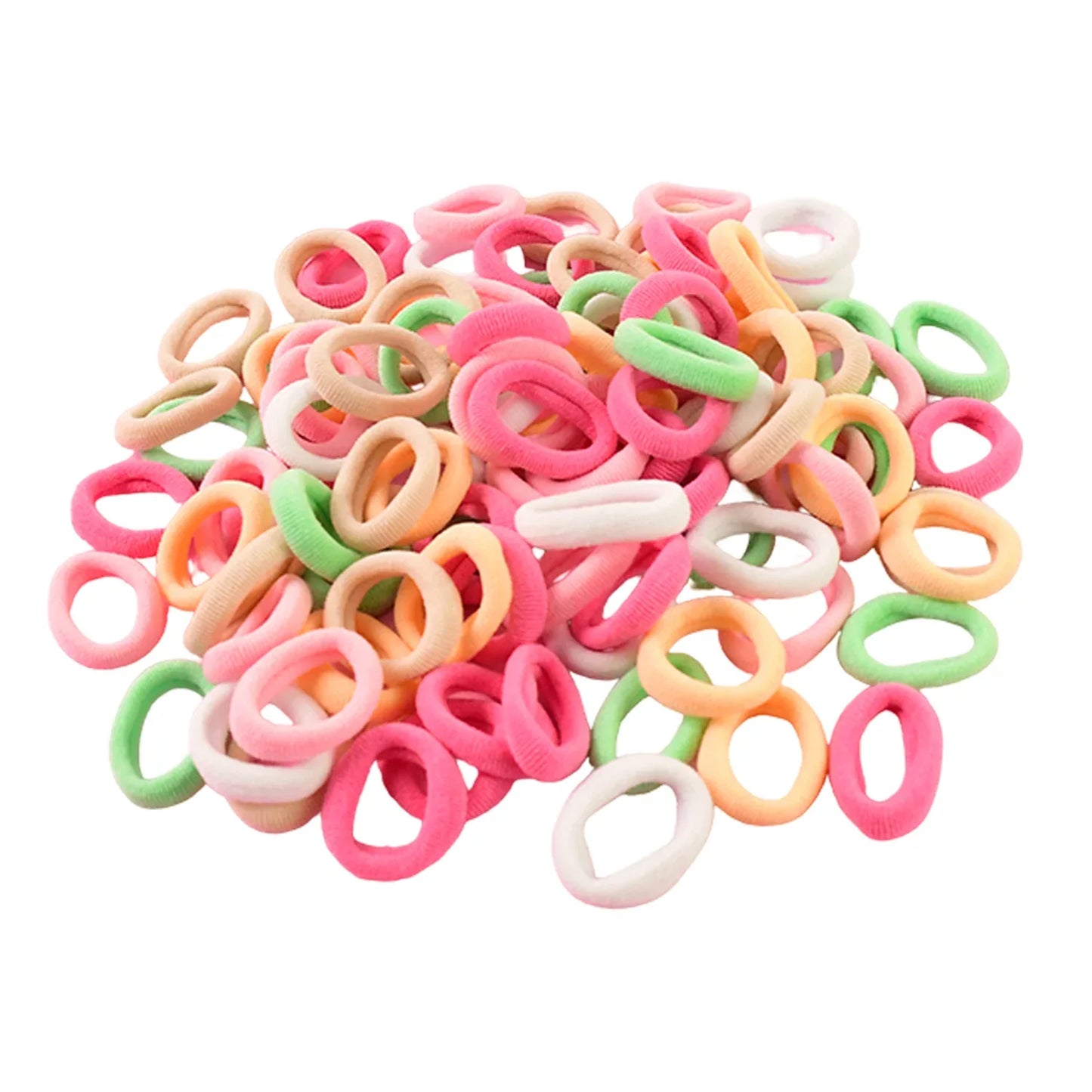 Colorful Soft Elastic Hair Bands Set For Kids Girls (10 Pkt 1 Set) - Zidbik