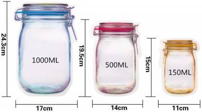 0855 Plastics Transparent Jar Shaped Stand-up Pouch With Zipper - Zidbik