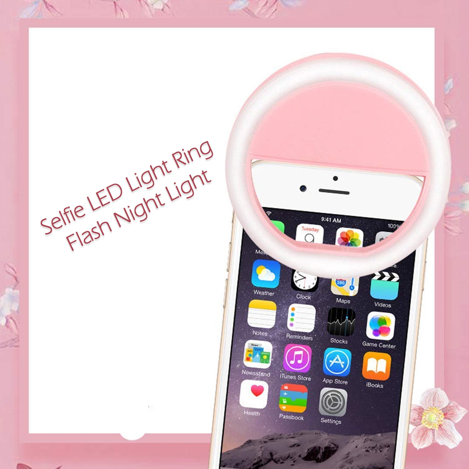 12881 Phone Selfie Light Selfie Ring Light Selfie Light For Smartphone Selfie Light For Phone Battery Operated Selfie Ring Light (Battery Not Included) - Zidbik