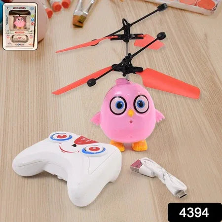 Flying Bird Rc Toy With Led Amp Remote Control Pink Owl Design (1 Set) - Zidbik