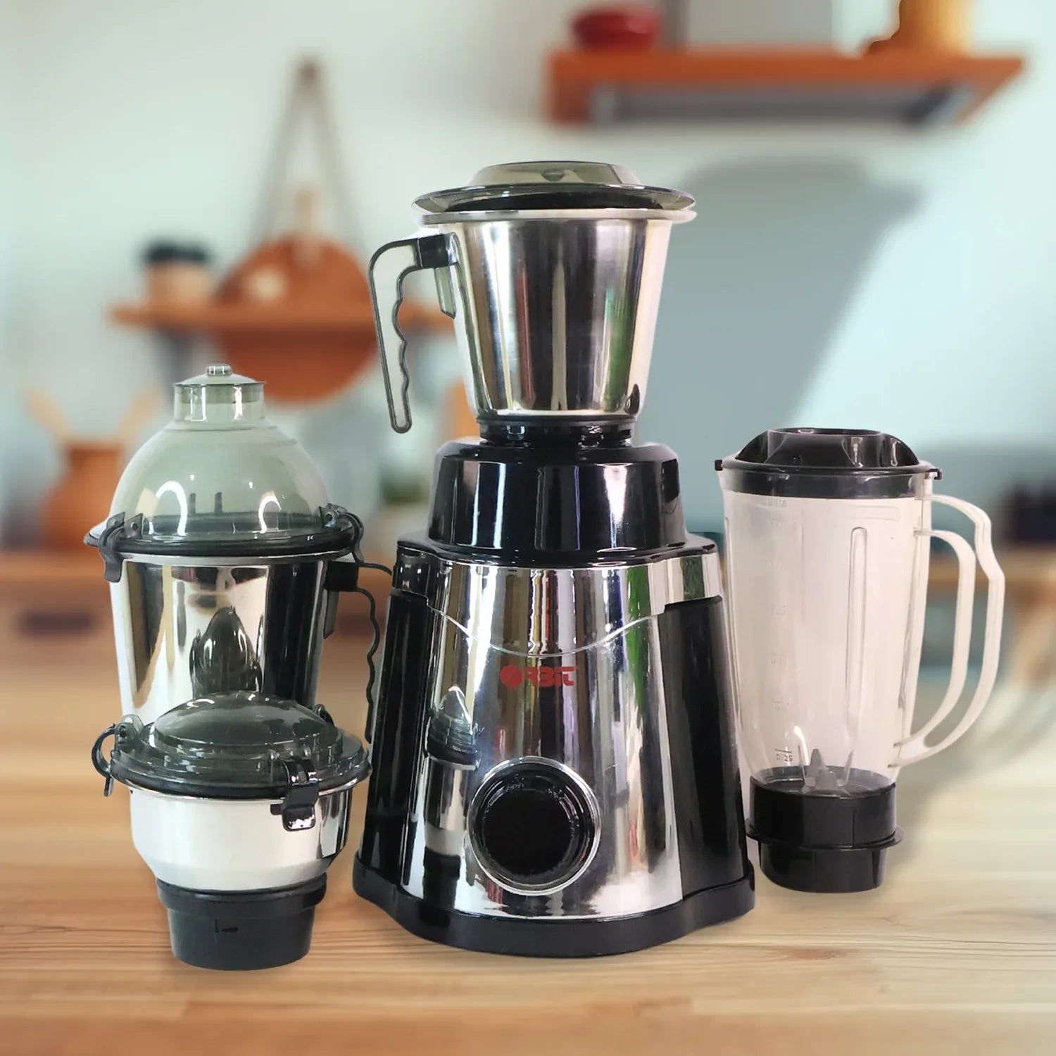 Orbit Heavy Duty 1 Hp (746) Watts Mixer Grinder With 4 Multipurpose Jars - Zidbik