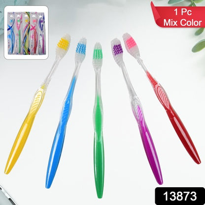 Premium Plastic Toothbrush (1 Pc  Mix Color) - Zidbik