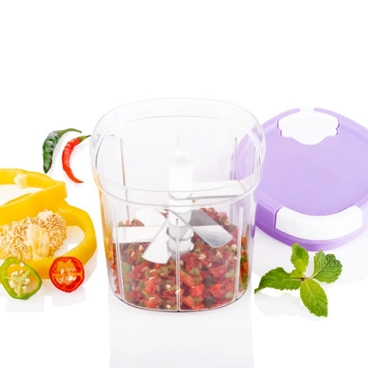 2670 2 In 1 Handy Chopper And Slicer Used Widely For Chopping And Slicing Of Fruits Vegetables Cheese Etc. Including All Kitchen Purposes. - Zidbik