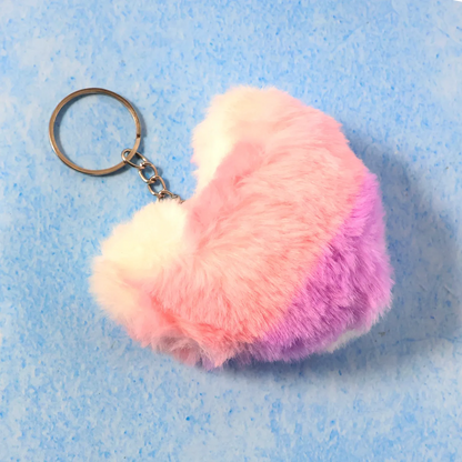 Soft Plush Cute Heart Keychain - 1 Pc - Zidbik
