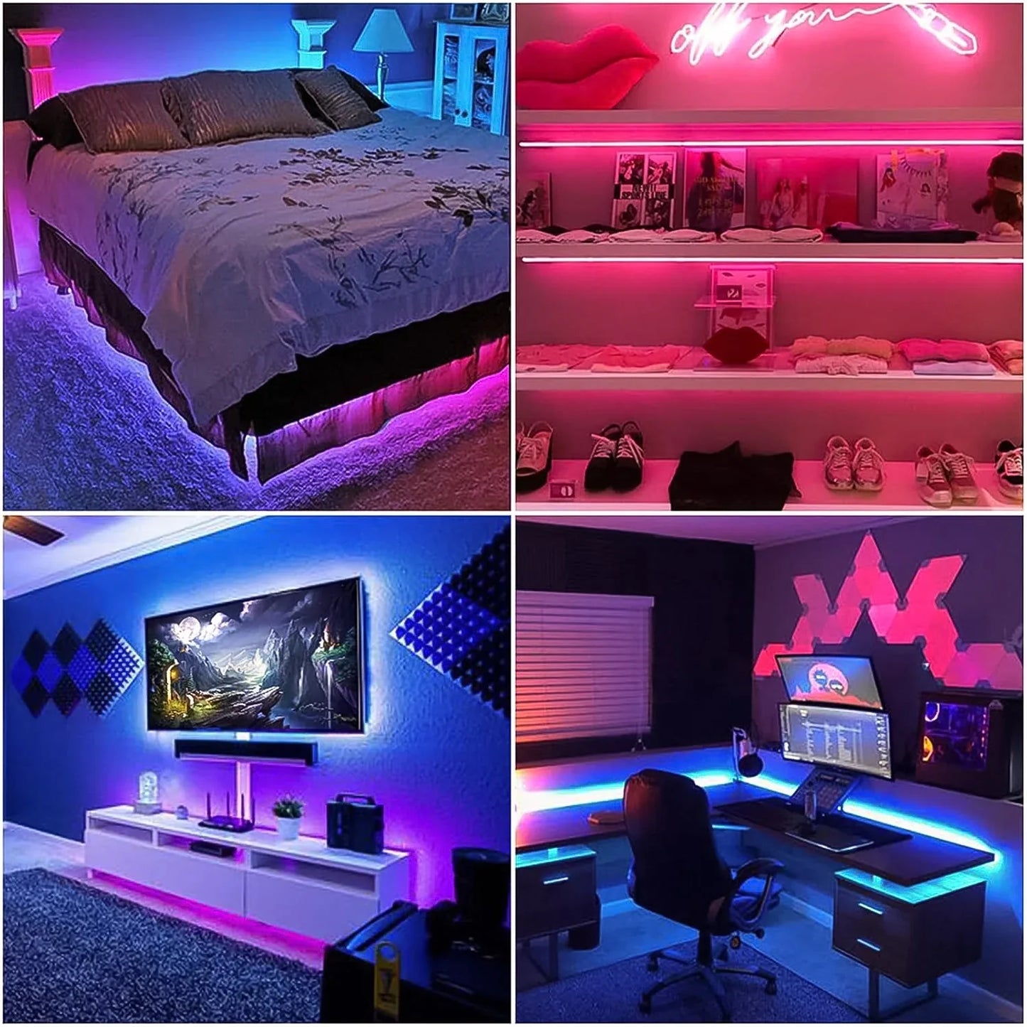 3m Rgb Led Strip Lights Led Mood Lights (1 Set) - Zidbik